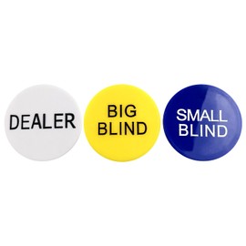 Yuanhe Casino Craps Dealer Button - Set of 3 Professional Casino Texas Holdem Poker, 2Inch Dealer Buttons, Great for Poker, Texas Hold 'em & Card Games