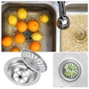 Pack of 2 Universal Sink 84 mm Strainer Basket Drain