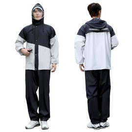 JYZ Raincoat, Top and Bottom Rain Gear, Separate Rain Suit, Men's, Women's, Kappa, Motorcycle, Rainwear, Workman, Rain Feather, Large Brim, Waterproof, Breathable, Breathable, High Visibility, Rain