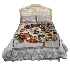 Pure Country Weavers Gangs All Here Blanket by Charles Wysocki - Children's Gift Tapestry Throw Woven from Cotton - Made in The USA (72x54)