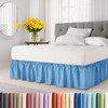 Wrap Around Dust Ruffle Bed Skirt – Denim Blue -