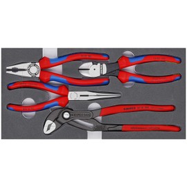 00 20 01 V15 Pliers Set"Basic" 4Piece in Red/Blue