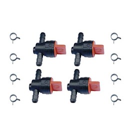 DFSFDS (4 Packs) 1/4 inch Fuel Shut Off Valve with Spring Clamps Fits for 698183, 698181, 697947, 494768, 493960, 5019H and 5019K Lawn Mower Parts