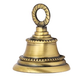 Indian Brass Bells Jingle Bells for Home Door Décor, Crafts, Chimes, Christmas Décor, Cow Pet Bells Christmas Craft Bells for Christmas Decorations (10, Classic)