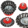 4pcs Twist Knot Wire Brush Set Kit, Fit for 115mm
