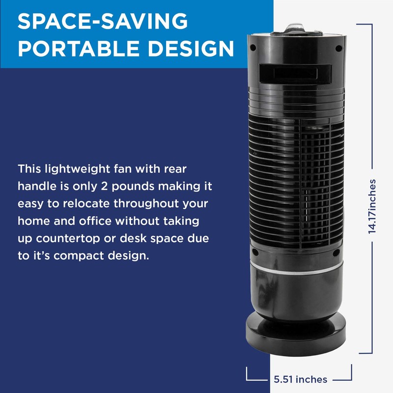 Westinghouse 12'' Personal Tower Fan - Space Saving Compact Design