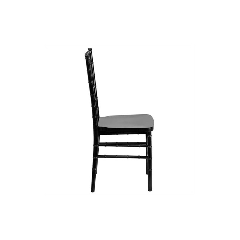 BOWERY HILL Elegance Stacking Chiavari Dining Chair in Black