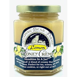 Creamed Honey and Lemon - Lemon Honey Creme 8 oz. Jar with Organic Lemon