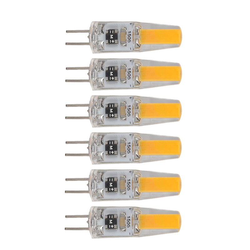 FTVOGUE 6Pcs G4 Light Bulb Aluminum Dimmable 2W 180lm LED