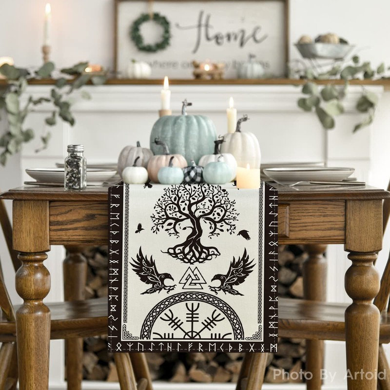 Artoid Mode White Viking Tree of Life Raven Helmet of