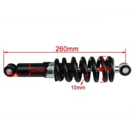 Unbranded 2pc 270mm 10.5" Rear Shock Absorber For SSR 125cc Dirt Pit Bike ATV Quad Buggy