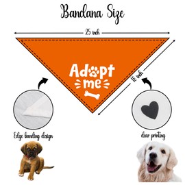Adopt Me Dog Bandana Adopt Me Bandanas for Dogs Adoption Gotcha Day Adopted Baby Dog Announcement Adopt Me Pets Scarf for Small Medium Dogs & Cats
