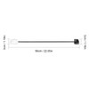 Saxophone Neck Cleaning Brush 50cm Bendable Metal Cotton Thread and