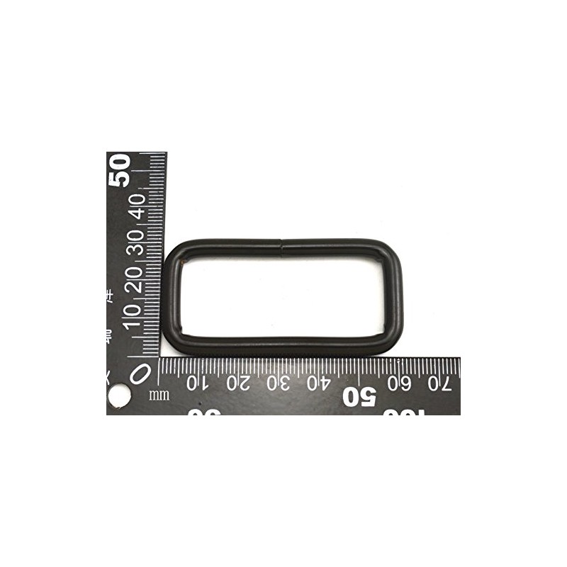 Wuuycoky 2" Inner Length Black Rectangle Rings Loop Ring No