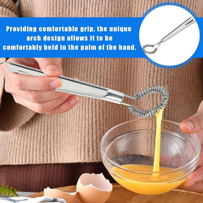 OUDQFCJ Stainless Steel Whisk with Sturdy and Comfortable Handle, Kitchen