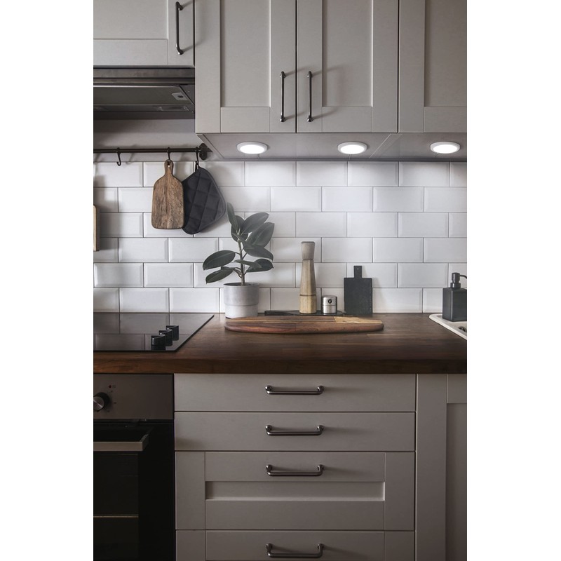 LEDVANCE SMART+ WiFi Under Cabinet Light, Round, White, 6.5 W,