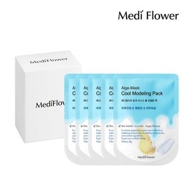 Mediflower 규조토 일회용 모델링팩 파우치 쿨 28gx5개입 세트 Diatomaceous Earth Disposable Modeling Pack Pouch Cool 28g x 5 Pack Set