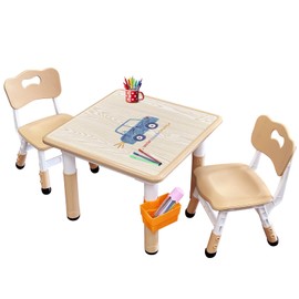 Kids Table And Chairs Toddler Table And Chairs Kids Table (2 Chairs) Kids Table And Chair Set Kids Table And Chair Set 5-8 Year Old Toddler Table And Chair Set With 8 Leg Covers +12 Color Pens