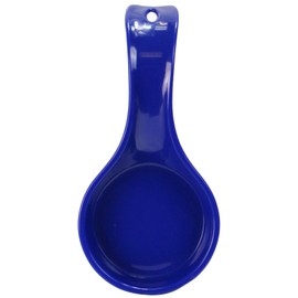 Reston Lloyd Kitchen Counter Utensil Spoon Rest, Ladles, Spaghetti Forks, & Spatulas, Durable BPA-Free Plastic – Dishwasher Safe, Décor, Space Saving Hanging Hole on Handle, Indigo