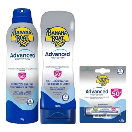 Banana Boat Pack 3 piezas Advanced Protection Fps 50 con Labial