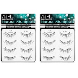 Ardell Demi Wispies False Eyelashes Black, Eye Make-Up Enhancement, Full Volume Strip Lashes - 4 pairs, 2 Pack