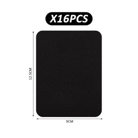 16 Black Patch Stickers Iron on Patches Repair Black Jacket Jeans Clothing Patches DIY Clothes