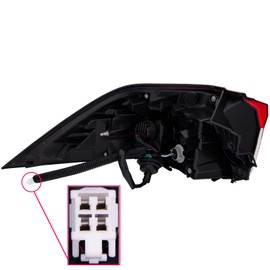 HEADLIGHTSDEPOT Tail Light Compatible With Toyota RAV4 2019-2024 Hybrid CAPA Certified Left Driver Side USA Built Outer Tail Lamp Assembly