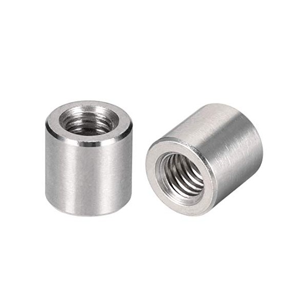 uxcell M6 Round Connector Nuts, 304 Stainless Steel Coupling Nut