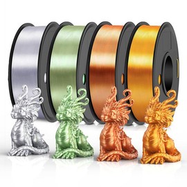 PLA Filament 1.75mm Bundle for 3D Printer,4 Rolls of 250g 3D Printer Filament, Dimensional Accuracy ±0.02mm, Clog-Free, Tangle-Free,Printing Supplies ,3dprinter:_Blue/Green/Red/Yellow