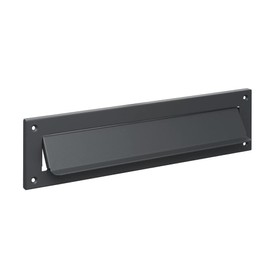 Letter Flap 31 x 8 cm Letter Slot with Four Mounting Holes in Anthracite RAL7016 Newspaper Flap for Front Doors C4 Format Cover for Outdoor Use