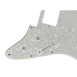 Hanshilunping Electric Guitar Pickguard for Strat Floyd Rose Tremolo HS Humbucker Style (4 Ply White Pearl)
