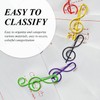 Pack of 100 Paper Clips, Music Note Guitar Paper Clips,