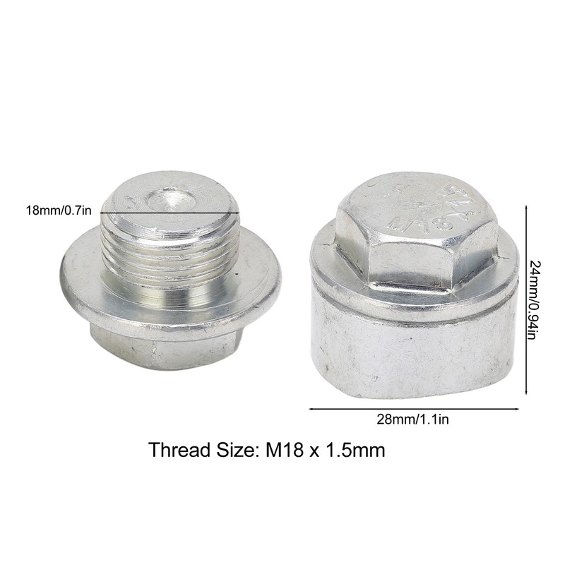 1 Pair Oxygen Sensor Weld Bung M18 X 1.5mm Notched