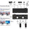 Dilwe 2 Port KVM Switch Dual Monitor HDMI 4K 30Hz,