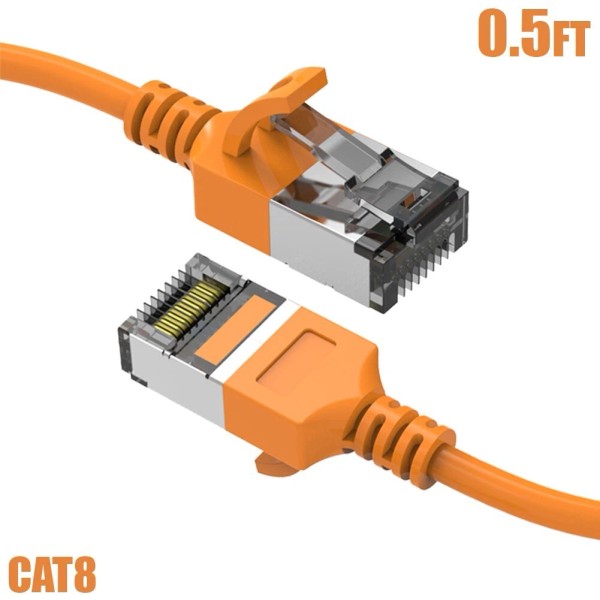 Universal 0.5FT Cat8 RJ45 Network LAN Ethernet U/FTP Shield Patch