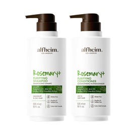 ALFHEIM Rosemary Mint Oil Shampoo Conditioner Set for Hair for Women, Formulated for dandruff, oily and limp hair, purifys scalp and hair.'Rosemary Oil, Mint Oil, Jojoba Oil, Calendula Extract