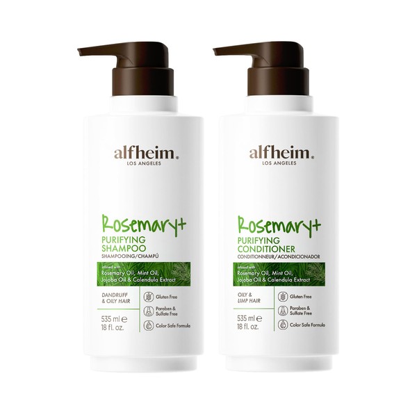 ALFHEIM Rosemary Mint Oil Shampoo Conditioner Set for Hair for