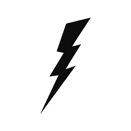 Lightning Bolt Sticker Vinyl Decal Notebook Car Window Laptop 4"X 8" (Black)