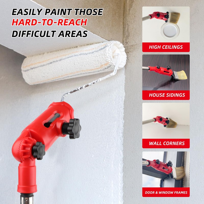 1 Pcs Multi-Angle Paint Brush Extender Tool,High Ceiling Paint Edger