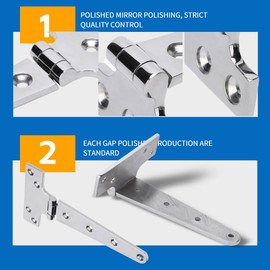 T Hinge Ship, 316 Stainless Steel Corrosion Resistance Antioxygen Hinge RC Boat Upgrade Spare Accessory(Large)