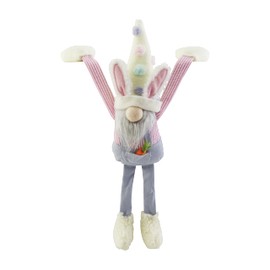 Mud Pie Easter Dangle Arm Gnome, Bunny Ear, 15" x 4"