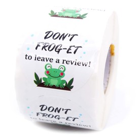 Cute Leave a Review Stickers,Funny Don't Frog-et to Leave A Review Sticker for Small Business Mail Envelopes Shipping Package Packaging 500 PCS