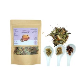 Té de 7 Azahares, Té Herbal Infusión Relax,Tisana Artesanal 100% Natural Insomnio Ansiedad. Pasiflora, Tila, Valeriana, Pasiflora