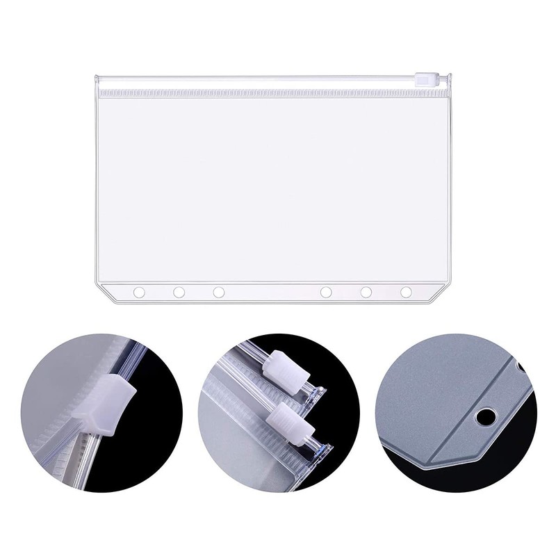 YFFSFDC Personal Organizer, A7, PVC, Binder, Mini 6-Hole Notebook, Pocket