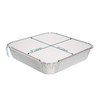 Pack of 10 Square Aluminum Container Pans with Lids ~