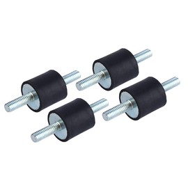 M6 Rubber Isolator Mounts, Pack of 4 Air Compressor Pump Shock Absorbers M6 Anti Vibration Isolator Rubber Bobbins Mounts Shock Damper Boat Car Silent Block Damper, M6 20x20mm