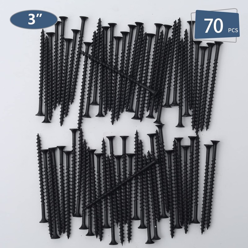 JEGONFRI 70pcs #8 × 3 inch High Hardness Drywall Screws,