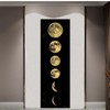 UGZDEA Moon Phases Canvas Poster, Abstract Minimalist Black White Moon