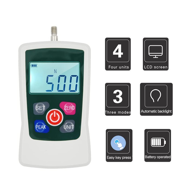 Digital Force Gauge 500N/ 50kg/ 110Lb/ 1760oz Portable Push Pull
