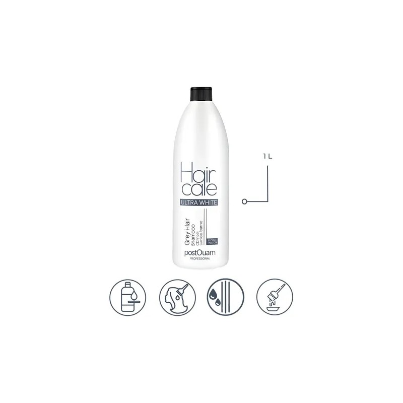 Shampoo Matizador Postquam Elimina Amarillo Ultra Blanco 1 L
